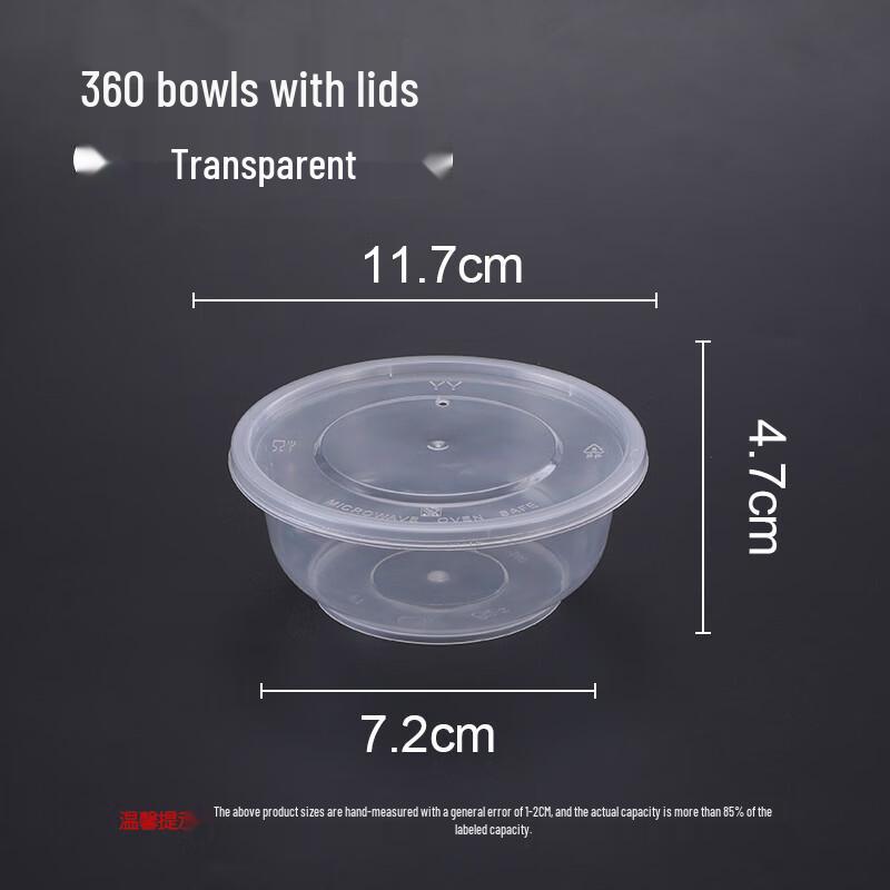 Disposable Round Transparent Food Containers