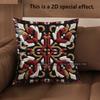 2D Colorful Floral Pattern Decorative Throw Pillows Pattern Cushion Cover Suitable For Sofa Bedroom Car Pillow Cover