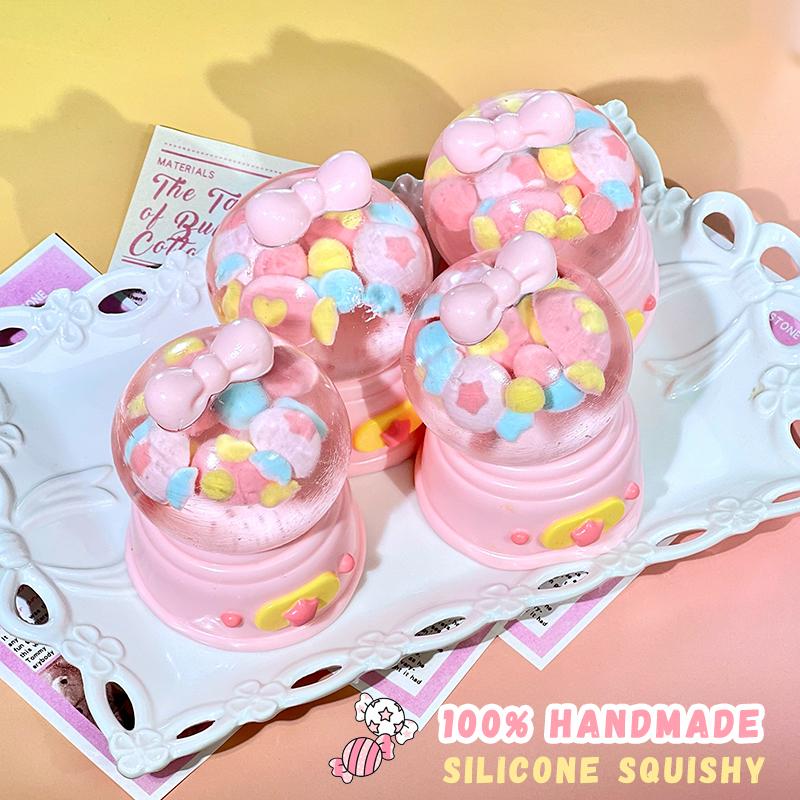 Candy Gachapon Food-Grade Silicone Taba Squishy, Office Stress Relief Creamy Soft Handmade Squeeze Toy, Christmas Halloween Gift