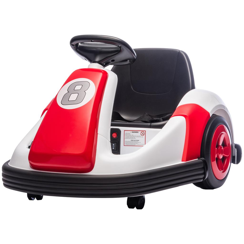 Kinder-Stoßauto 6V, 360° Drehung, elektrisches Kinder-Stoßauto mit Doppelmotor, Musik und Hupe