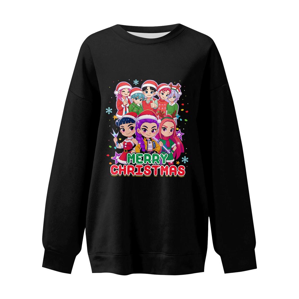 Women's Fashion Long-Sleeve Pullover Sweatshirt With Fun Movie-Themed Print