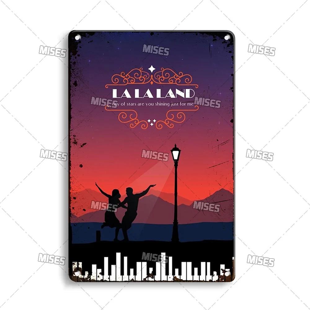 MISES LA LA LAND Classic Movie Metal Poster Cafe Home Kitchen Wall Decor Sign Decorative Plate Metal Plaque Retro Metal Tin Sign
