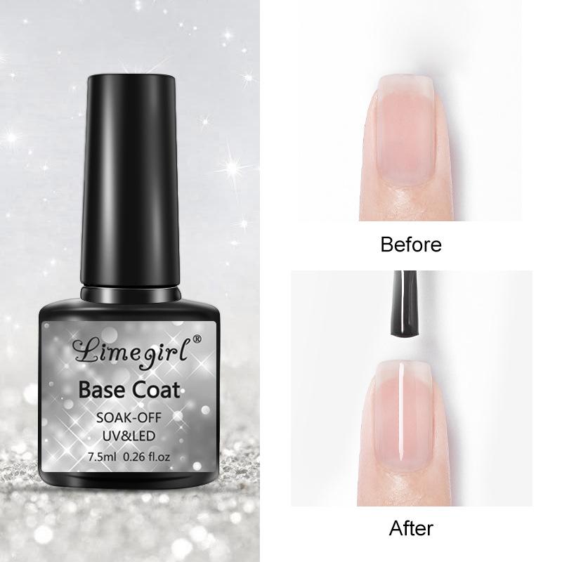 Limegirl Gel Polish Base Coat Top Coat Matte Top Coat Gel Nail Kit Long Lasting Shiny Easy Application
