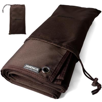 JIMENCE Tapis de sol épais 1000D, 120 x 200 cm, Imperméable, Déperlant double face, avec sac de rangement, pour une utilisation solo (marron)