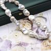 1String, White Natural Freshwater Pearls, Baroque Pearl Beads, 15-20mm, for DIY Jewelry Making, Unique Birthday Party Wedding Crafts, 36cm