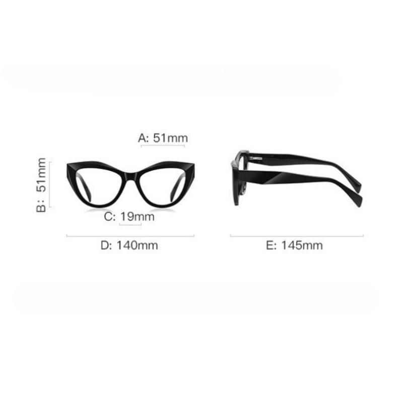 Big Frame Cat Eye Anti Blue Light Glasses  Trendy Retro Leopard Glasses Large Frame Irregular Anti Blue Light Glasses