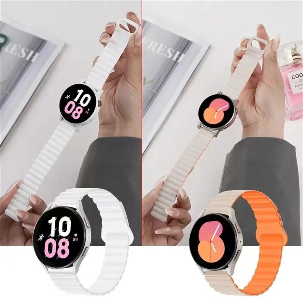 18mm 20mm 22mm Silikonowy magnetyczny pasek pętli do Samsung Galaxy Watch 6 5 Pro 4 Active 2 40mm 44mm S3 Amazfit Bip HUAWEI Watch GT 4 46mm Honor Bransoleta