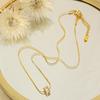 Hot-selling European and American micro-inlaid diamond small waist pendant women's titanium steel collarbone chain jewelry