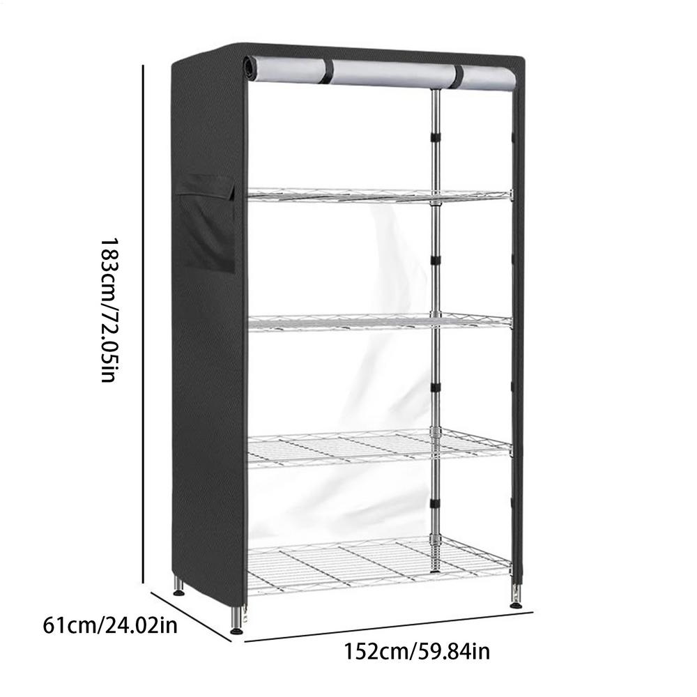 Aterproof Shelf Cover Black Dust Cover Waterproof Shelf Protection Cover Garden Patio Furniture Protector Cabinet Protector