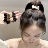 10Pcs Sweet Bowknot Hair Band Scrunchies Lady Girls Simple Black Elastic Hair Ropes Ponytail Holder Hair Accessories