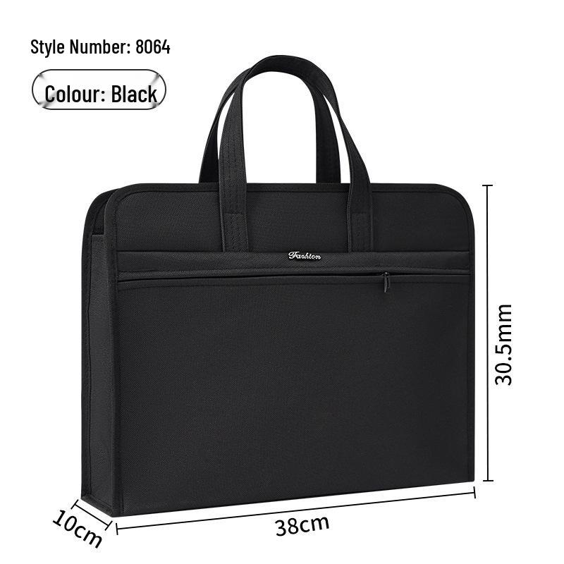 Large Capacity Oxford Cloth Business Briefcase for Men - Document & Laptop Bag with Custom Logo 8064 чёрный
