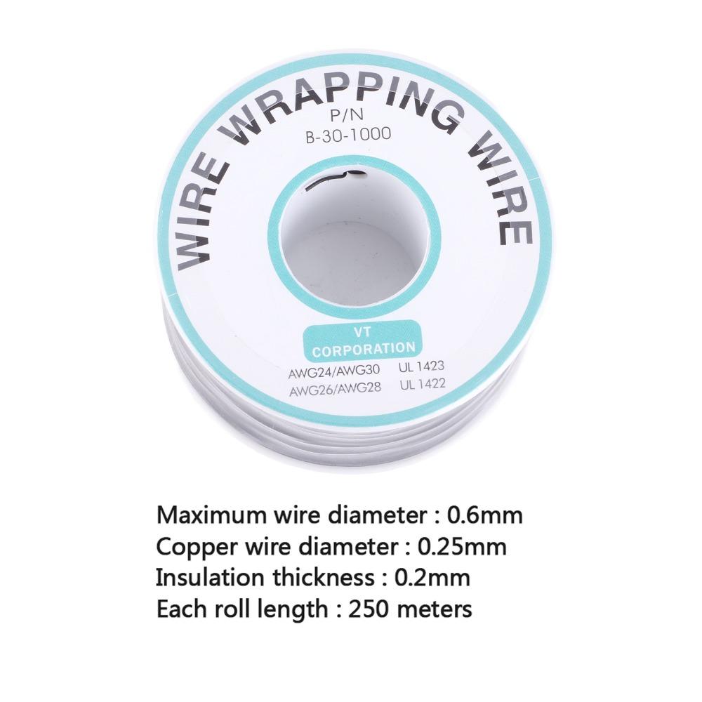30AWG Cable Single Core Strand 0.25mm Tin Plated Copper Wire Wire Wrapping Wire  DIY PCB Soldering