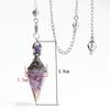 Natural Stone Spirit Pendulum Pendant Latticed Chain Energy Luck Mysterious Reiki Resin For Jewelry Making Accessories Necklaces