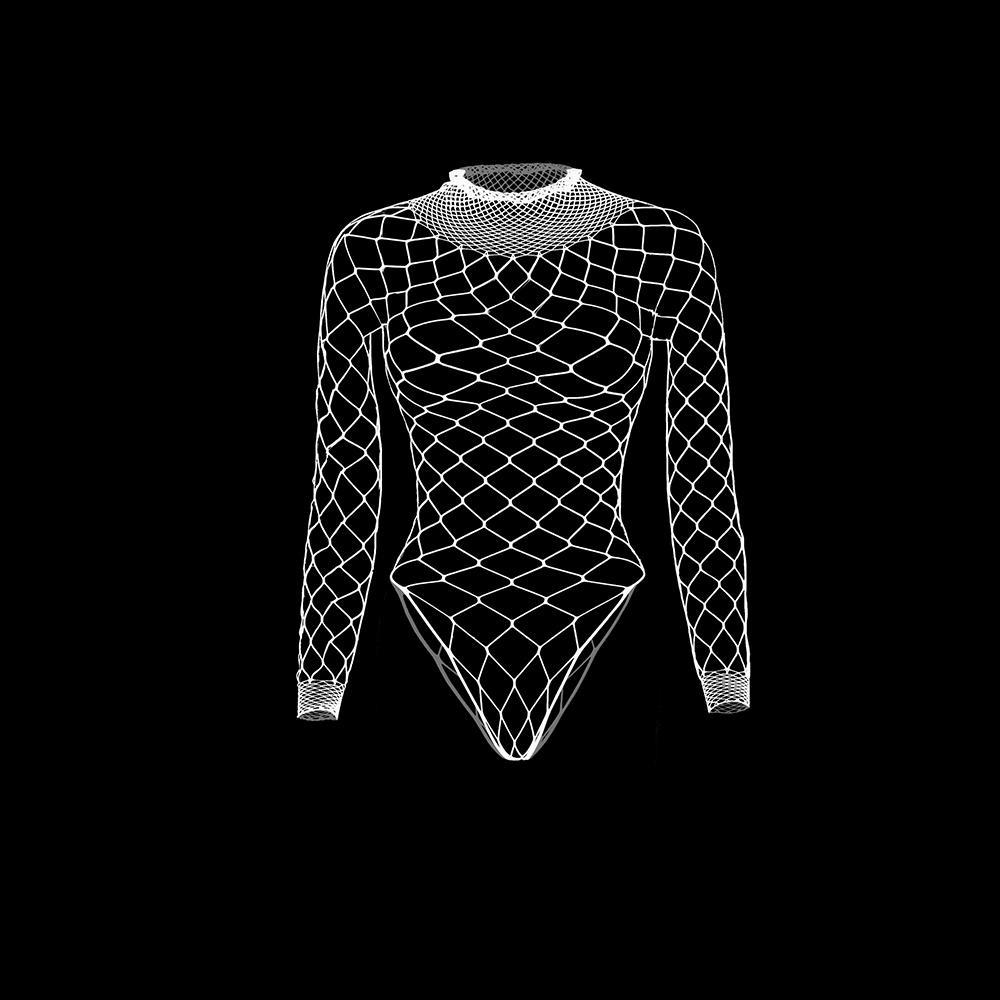 Neuer einteiliger Netz-Bodysuit für Damen, Strumpf, Dessous, Nachtclub, Teddys, Bodys, Chemise, Netz-Overall, Nachtwäsche, Dessous in Übergröße