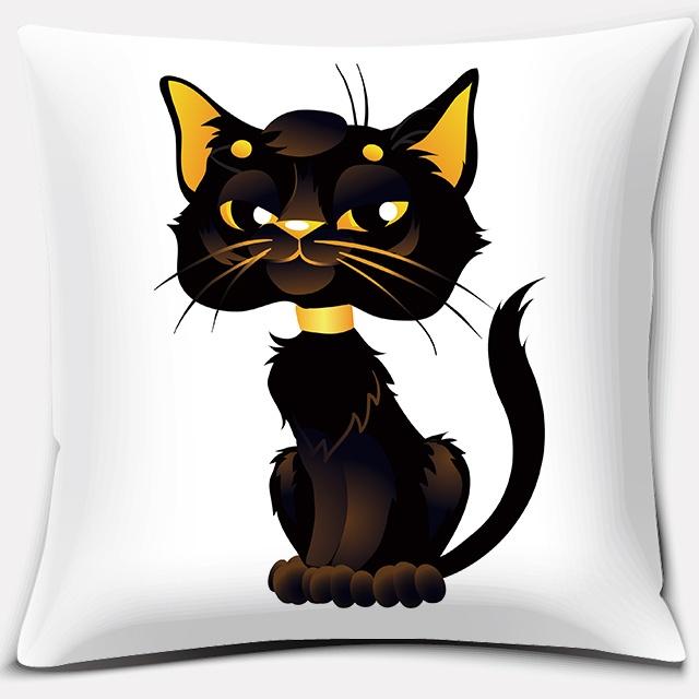 Cartoon Cute Cat Animal Series Printed Pillowcase Decoration Accessories for Holiday Party Living Room Bedroom Home Decor
