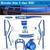 car-Styling 5D Carbon Fiber Car Interior Center Console Color Change Molding Stickers Decals For Benz S class W222 2014-