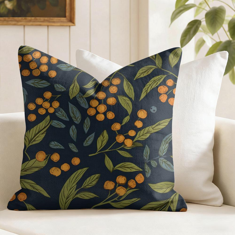 Vintage Bohemian Floral Cushion Cover Summer Linen Pillow Case Organic Fabric Cushion Cover DoubleSided Print Sofa Home Decor 30X30cm