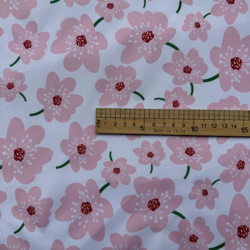Peach Skin Hawaiian Print Polyester Pet Clothing & Beach Pants Fabric