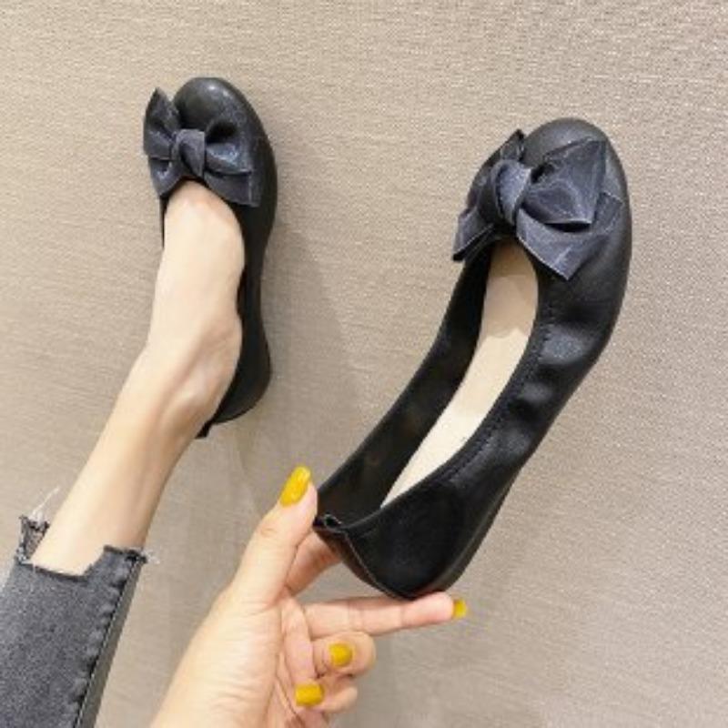 Flat Shoes, Shallow Opening Single Shoes, Maternity Shoes, Soft-soled Shoes, Soft Leather Shoes, Women's Shoes
