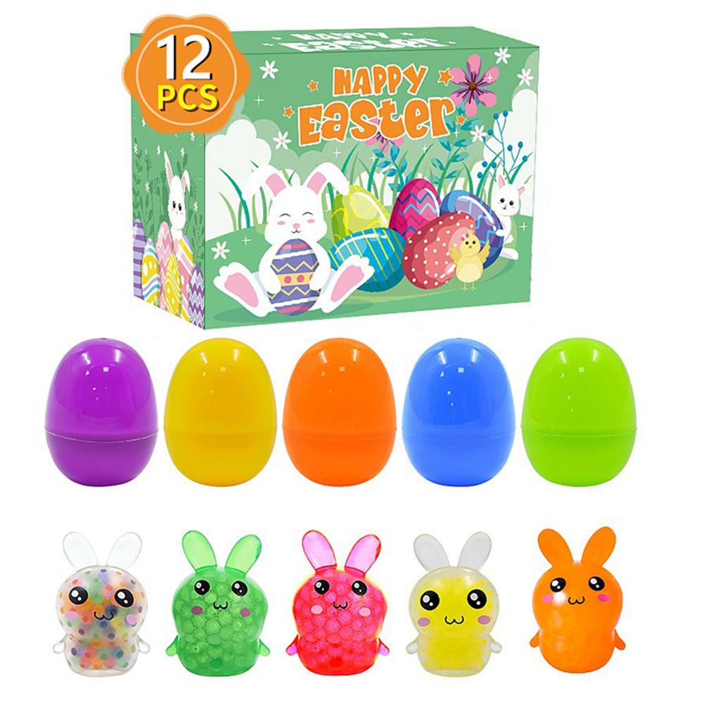 NEW Prefilled Easter Eggs with Stress Relief Toys Surprise Easter Eggs for Egg Hunt Easter Party Favors for Kids Birthday Gifts