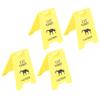 4PCS Cat Vomit Sign Water Resistant ABS 3D Printed Funny Cat Vomit Warning Sign Decoration for Cat Lovers