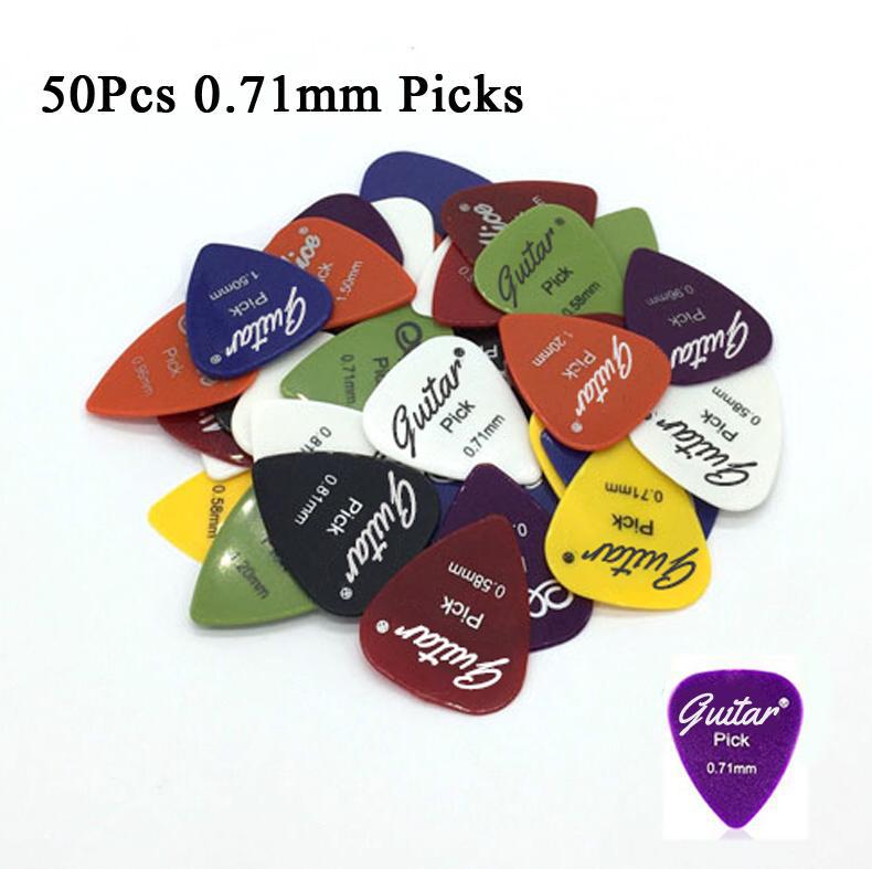 

50Pcs/Set Electric Guitar Pick Acoustic Music Picks Plectrum 0.58/0.71/0.81/0.96/1.20/1.50mm Thickness Guitar Accessories GYH