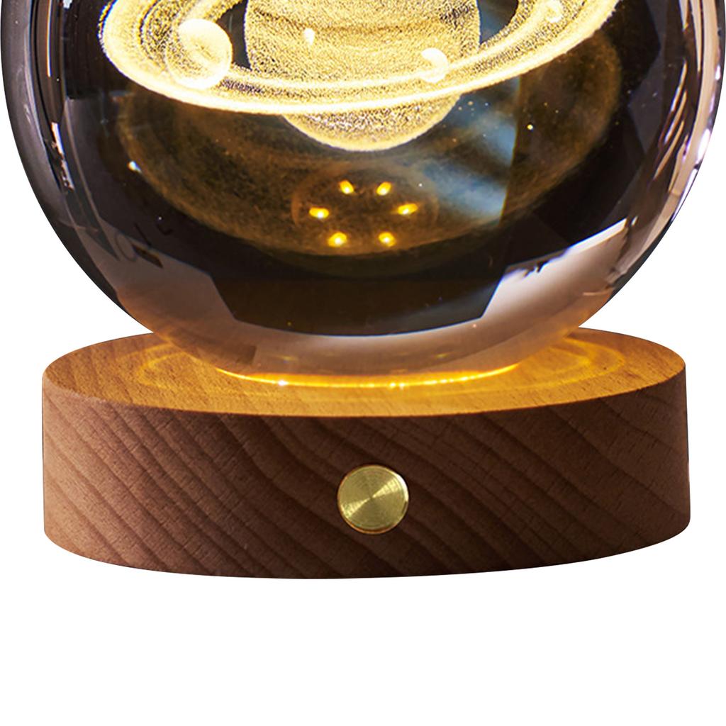 3D Crystal Ball Night Light Rechargeable Battery Soft Light Multifunction Crystal Ball Lamp with