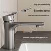 Thickened Stainless Steel Basin Faucet for Home Use - Hot & Cold Water Compatible