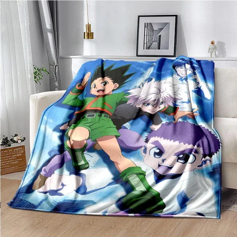 HUNTER X HUNTER Wurfdecke Anime Weiche Decke Leicht Warm Cartoon Decken für Kinderzimmer Schlafzimmer
