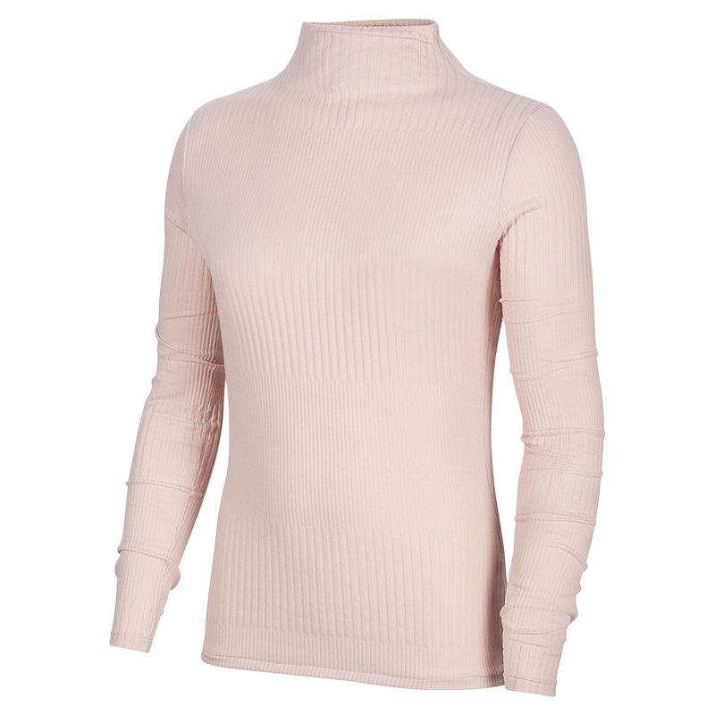 Nike T Shirts Women s Pink Stand Collar Moderate DD5775-601 M