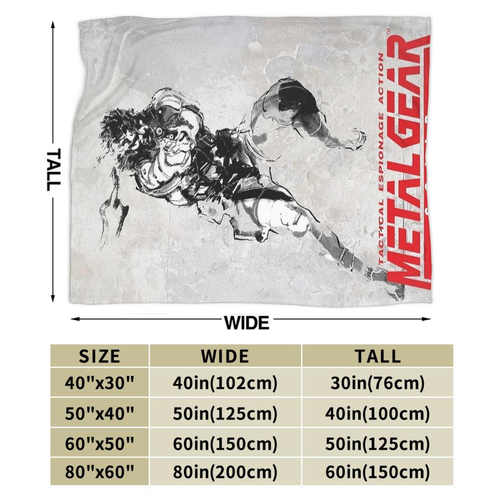 Metal Gear Solid Blanket Coral Fleece Plush Printed Multi-function Thin Throw Blankets for Bedding Bedroom Rug Piece
