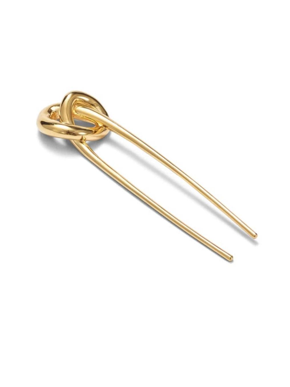 Leletny Fashion Golden Smooth Hairpin Original Size