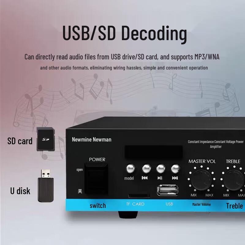 Newmine R3 Bluetooth PA System Amplifier CN plug (adapter included)