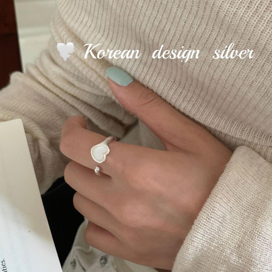 Sweet Heart Ring: Adjustable, Open-Style Light Luxury Ring for Women