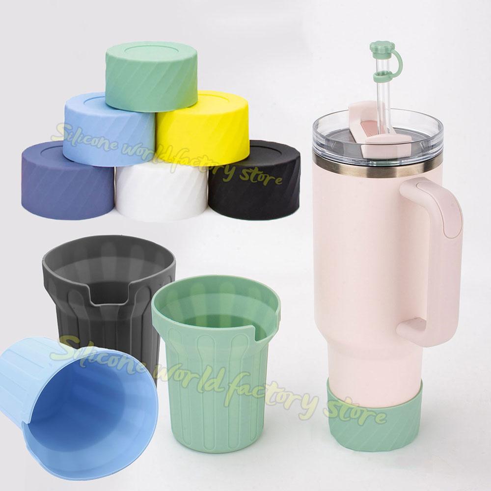 SW 40oz Silicone Cup Bottom Cover for Stanley Quencher Adventure Tumbler Protective Water Bottle Sleeve Antislip Cup Boot Sleeve