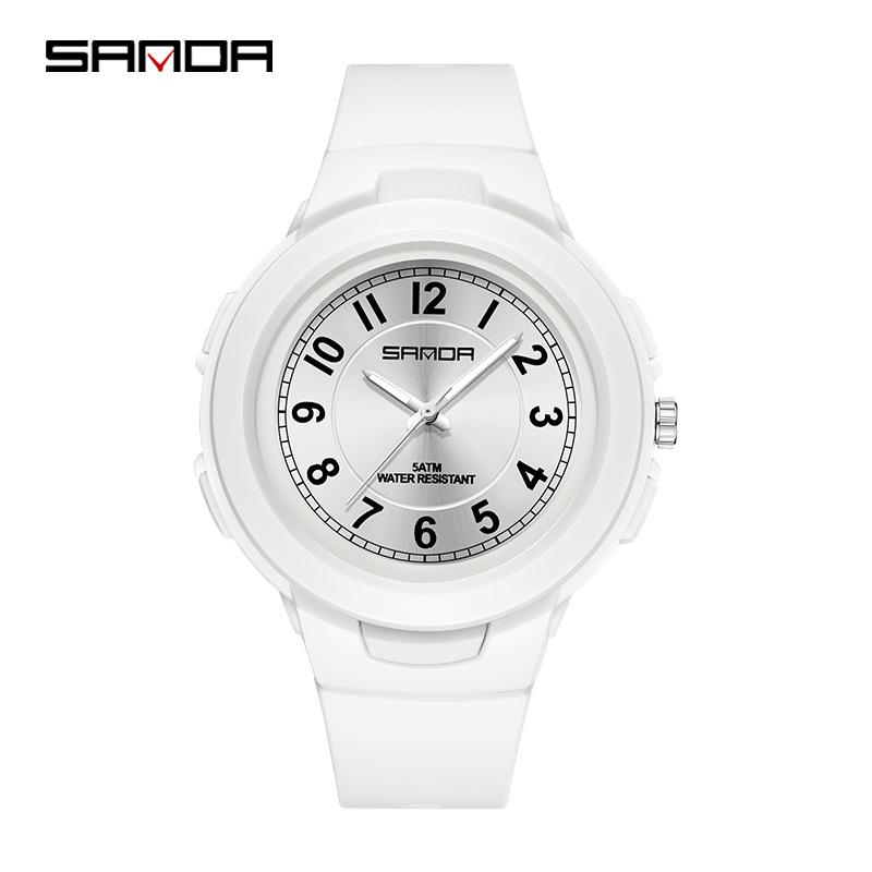 Sanda Unisex Fashionable Lightweight Korean Style Waterproof Sports Quartz Watch