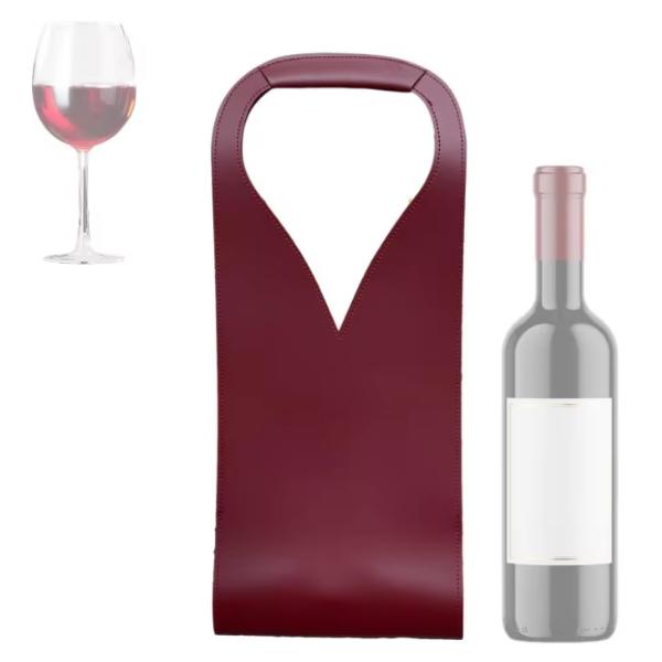 YY RTS Leather Wine Bottle Carrier Bag Elegant Bar Accessories for Wine Gifts for Wine Tote/Bottle Carrier/Bag