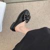 Fashion Temperament White Retro Bow Flat-bottomed Bag Head Slippers Women's Summer 2025 New Non-slip Mary Jane Half Drag