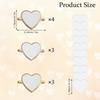 NICENEEDED 10 PCS Blank Sublimation Watch Charms for Smartwatch, Blank Photo Watch Charms ID Charm for Watch, Heart Charm for DIY Photo Jewelry
