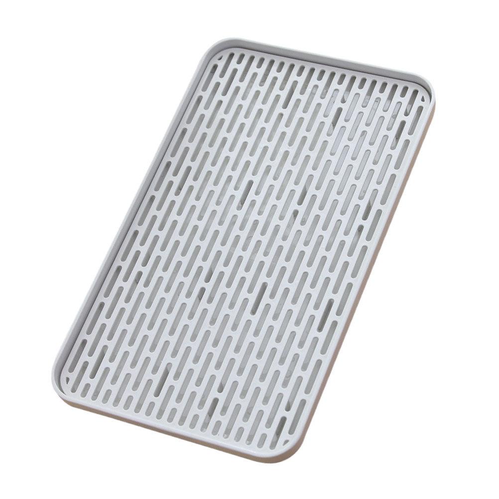 1pc Draining Tray Layer Rectangular Pp Kitchen Drip Rack For Cup Tea Tableware Drying Storage Drain Draining Table Tray Pad