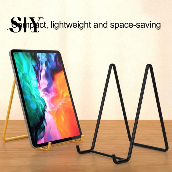 Tablet Organizer Shelf Metal Storage Rack Photo Frame Display Holder High Stability Triangular Design Not Easily Deformed Desk