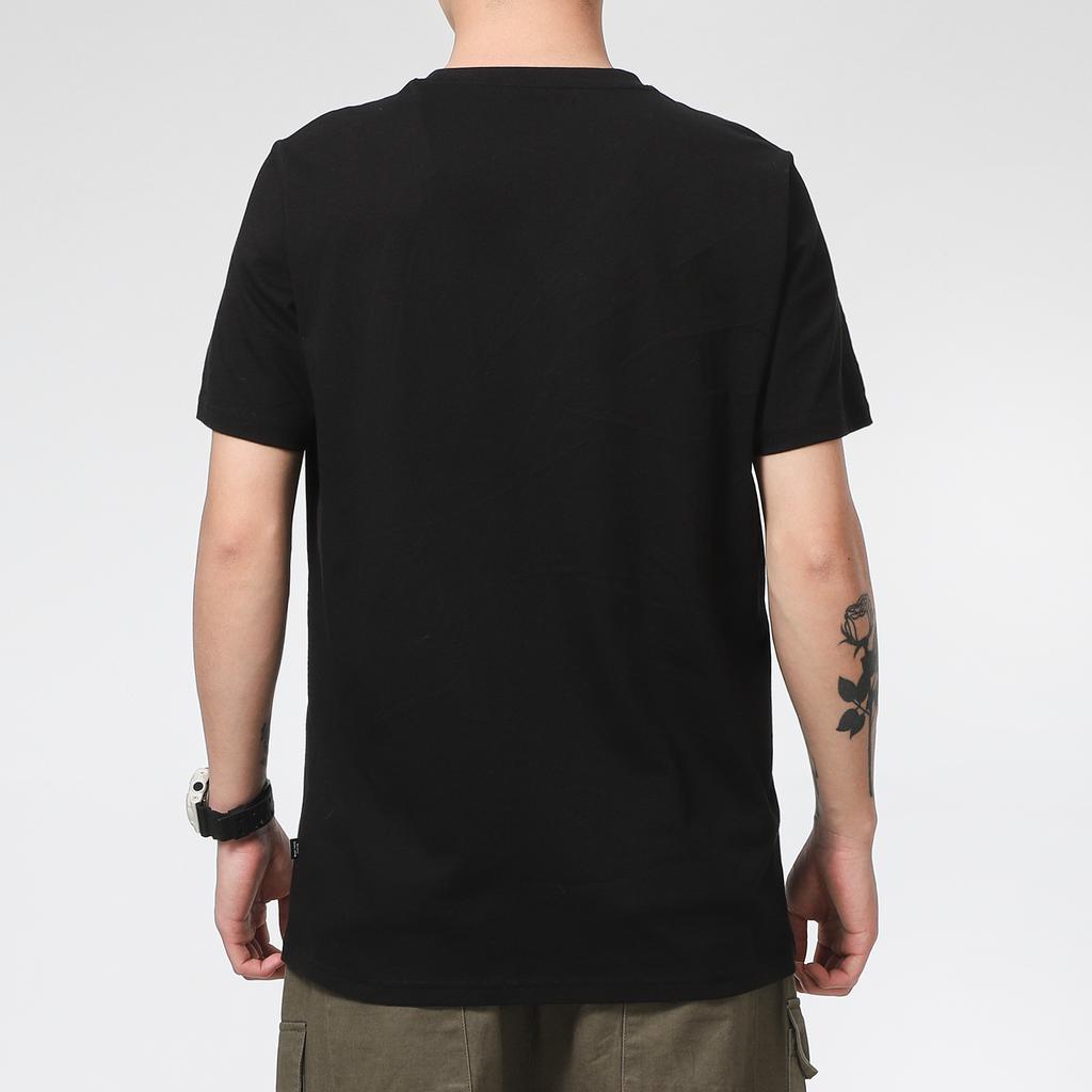 Puma Printed Logo Sport Round Neck Short Sleeve T-Shirt Men Tops Black 855976-01