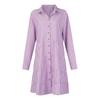 Y2K Women Striped Long Sleeve Mini Dresses Commuter Lapel Single-Breasted Shirt Dress Fashion Hem A-Line Party Dress