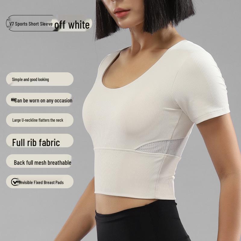 

Женский топ с коротким рукавом для йоги, бега и пилатеса XL