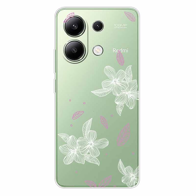 For Xiaomi Redmi Note 13 4G Case TPU Clear Soft Cute Girl Paint Cover For Redmi Note 13 4G Case Note13 Transparent Silicone