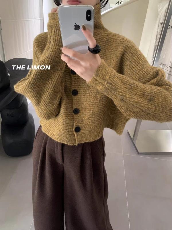 Women's Lazy Style Turtleneck Loose Slimming Knit Sweater - Winter Fashion