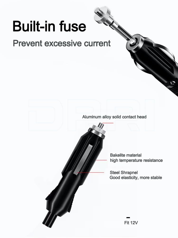 DRRI Mini Refrigerator DC 2 Pin Power Cord for Mobicool Cooler, Car Cool Box, Car Freezer Refrigerator (1.5M)