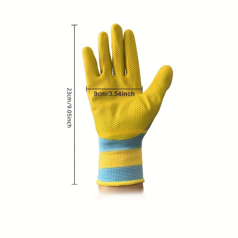 

1-Pack Durable Rubber Work Gloves | Non-Slip, Abrasion Resistant, Hand Washable - Ideal for Gardening, Construction, Repair жовтий