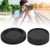 Black Plastic Portable Lens Rear Cover Body Front Cap Kit Fit for Minolta MD Mount Camera