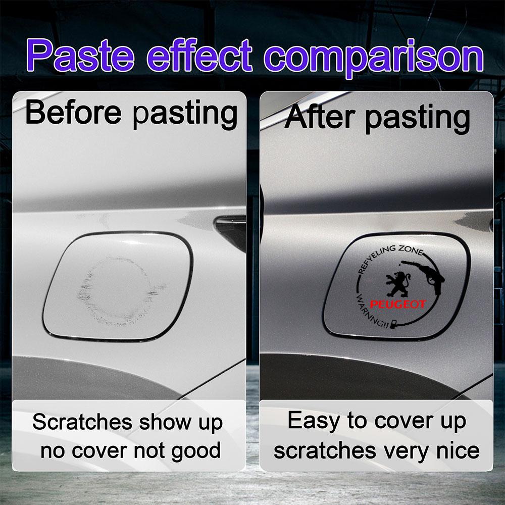 2026 Horká nálepka na auto 1ks Styl auta PVC Vinyl Karoserie Víčko nádrže Odznak Dekorativní nálepka Pro Peugeot 207 3008 206 208 308 307